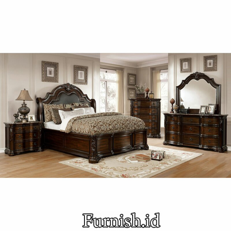 Set Kamar Tidur Jati Mewah Castleberry